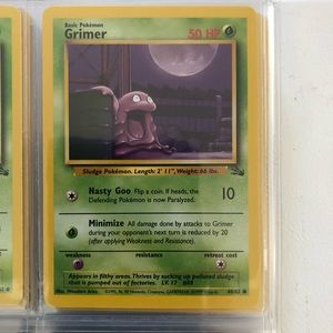 1990’s rare vintage Grimer Pokémon card 48/62